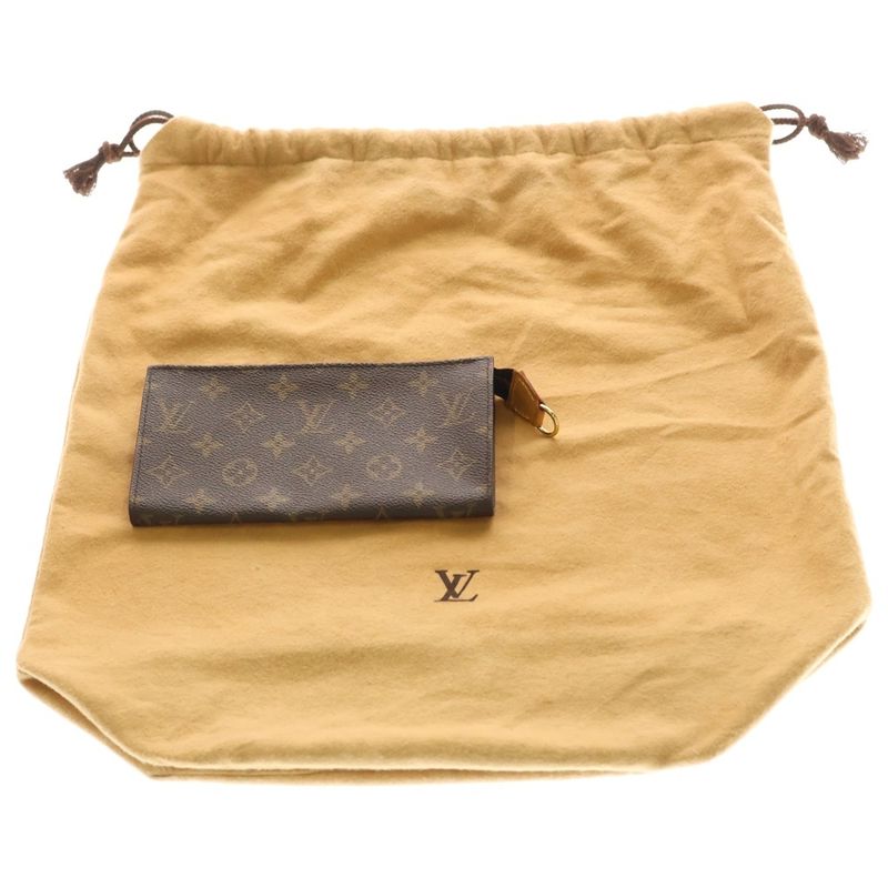 Louis Vuitton Monogram Bucket GM Leather Tote Gold Brown
