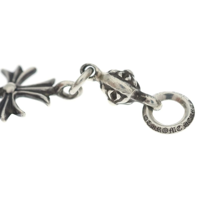 Chrome Hearts Tny CH Crs 1 Ball Tiny CH Cross Charm Pendant Top Silver