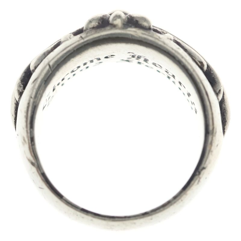 Chrome Hearts Flrl Crs Floral Cross Ring Silver