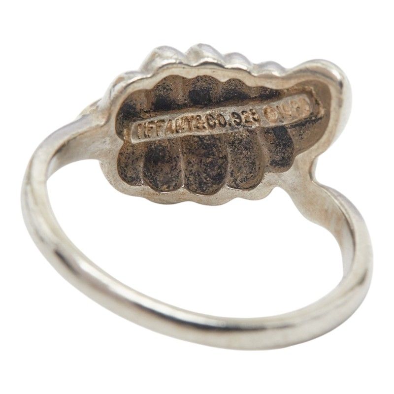 Tiffany & Co Leaf Ring Silver Gold 18k Yellow Combination