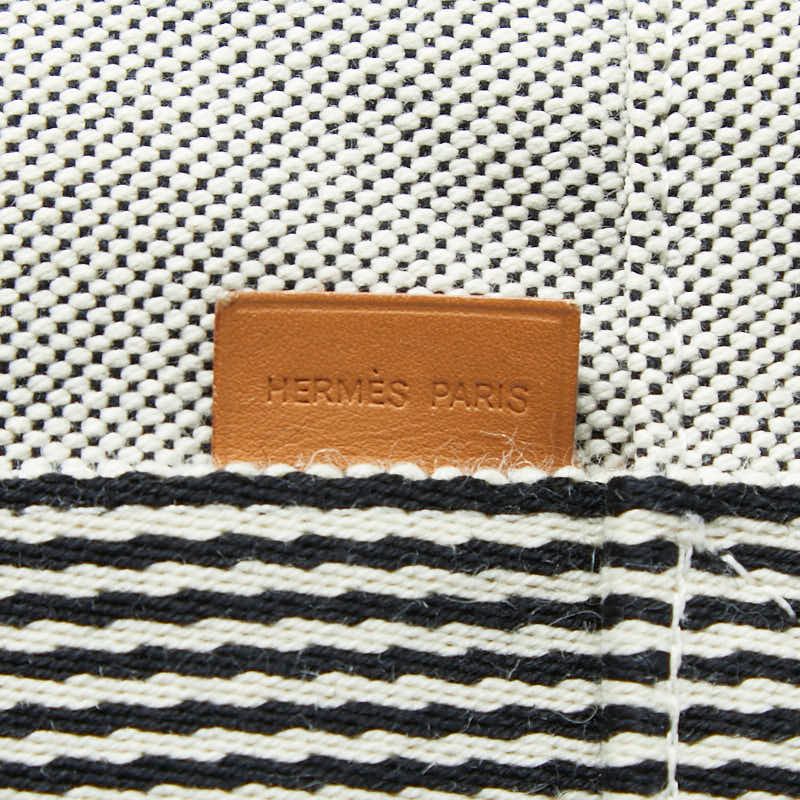 Hermes New Fourre Tout PM Mini Tote Black White Toile Ash
