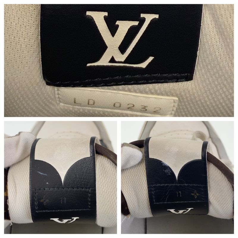 Louis Vuitton Charlie Line 29.5 cm White Multicolor Leather Sneakers Low Cut