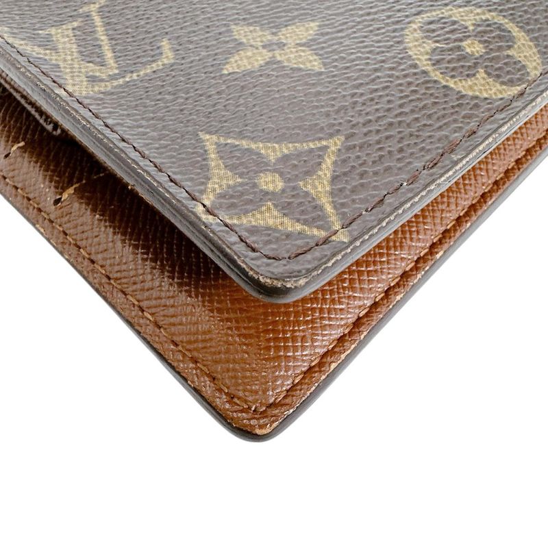 Louis Vuitton Monogram Bifold Wallet Cult Cles Monet Brown
