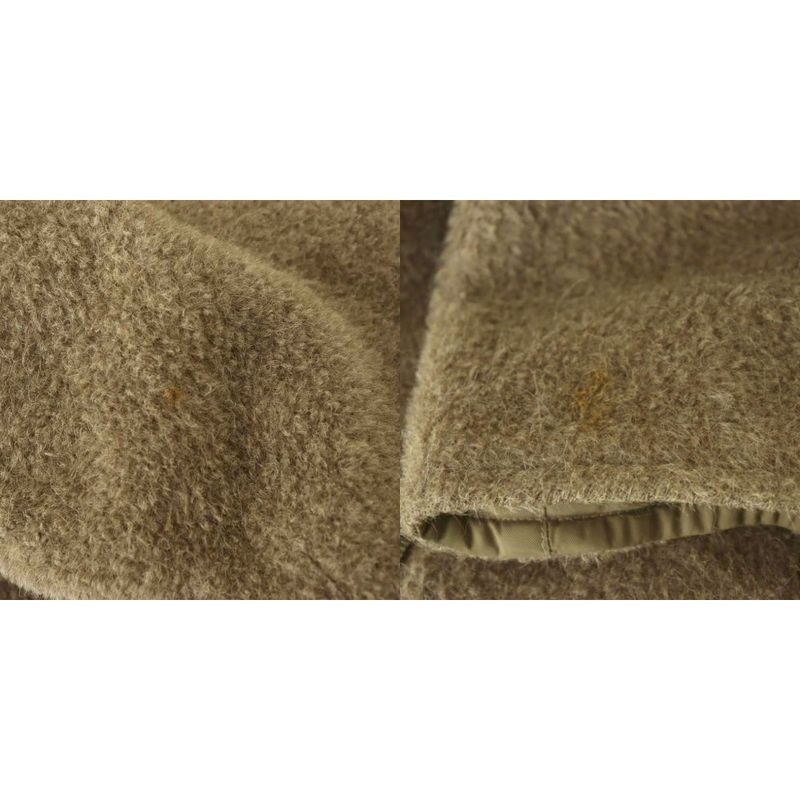 Max Mara White Tag Reversible Coat Zip Up Alpaca Wool Blend 40 Brown DF