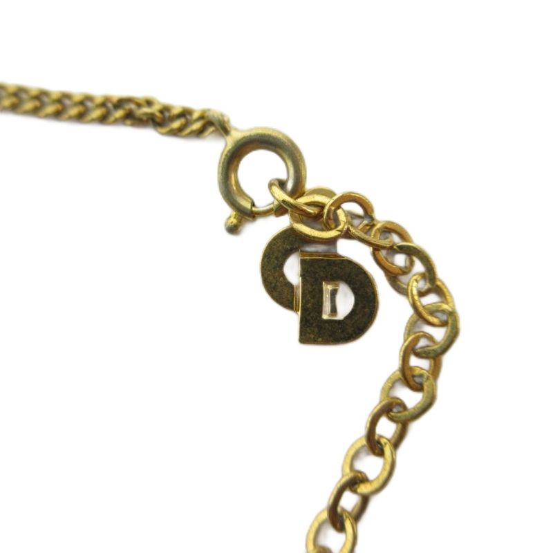 Dior Necklace Pendant Trotter Logo Circle Gold