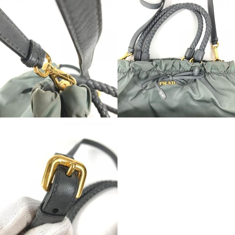 Prada Shoulder Bag Triangle Logo Nylon Pink