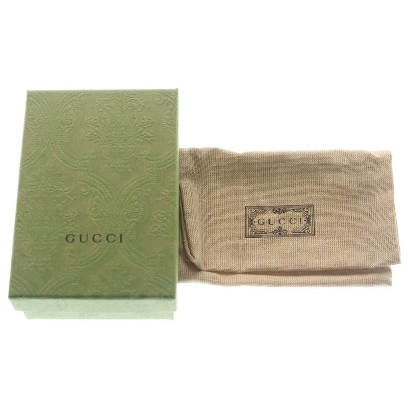 Gucci Petite Marmont Gglogo Key Case Brown Black Key Holder