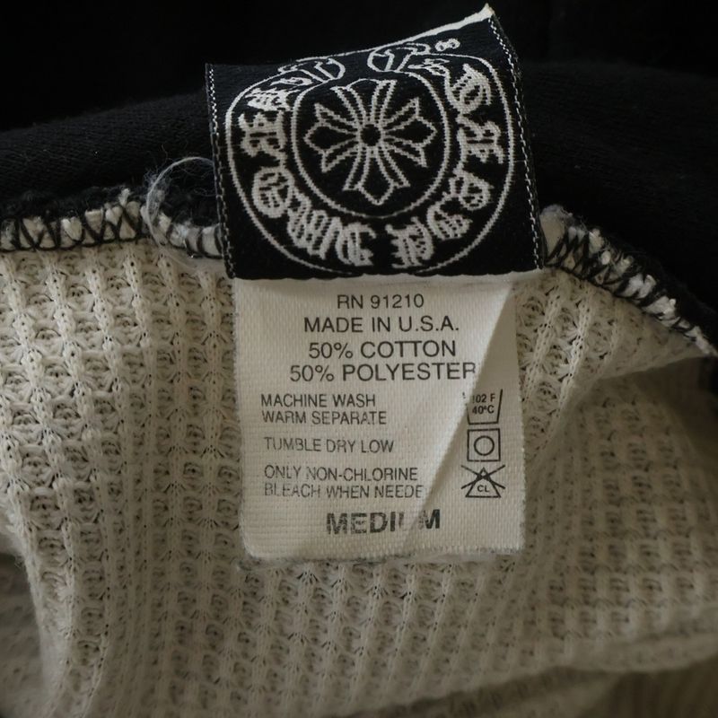Chrome Hearts Vintage Sweatshirt HD Zip Scroll Label Print Lining Thermal Zip
