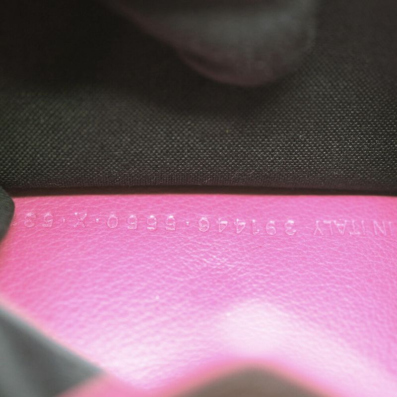 Balenciaga Paper Mini Wallet Coin Case Pink Silver Others