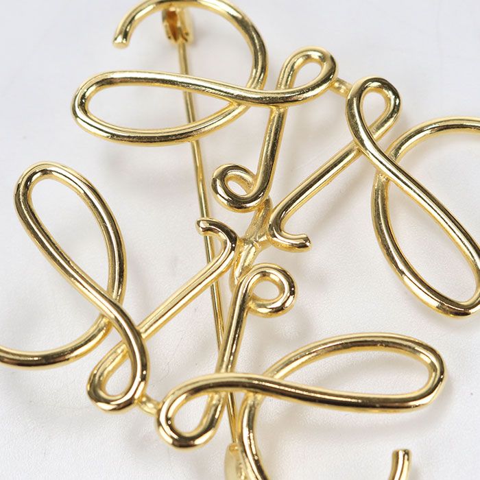 Loewe Anagram Brooch Metal