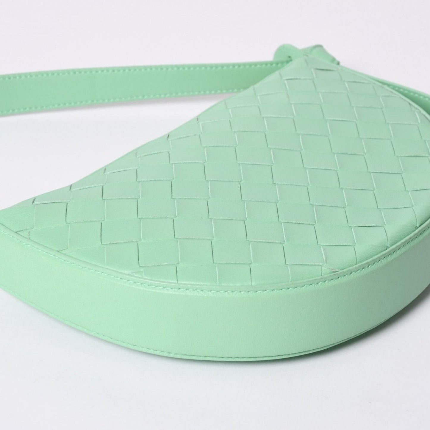 Bottega Veneta Intrecciato Bag Leather Green Gold — view 8