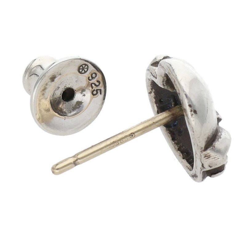 Chrome Hearts Stud Heart Silver Earrings