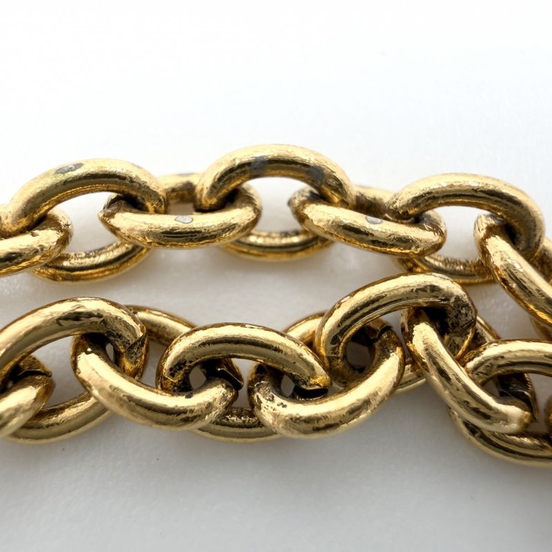 Chanel Necklace Quilted CC Logo Gold Plated