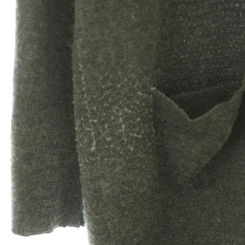 Dolce & Gabbana Cardigan Silk Cashmere Gray V-neck Pocket AZ