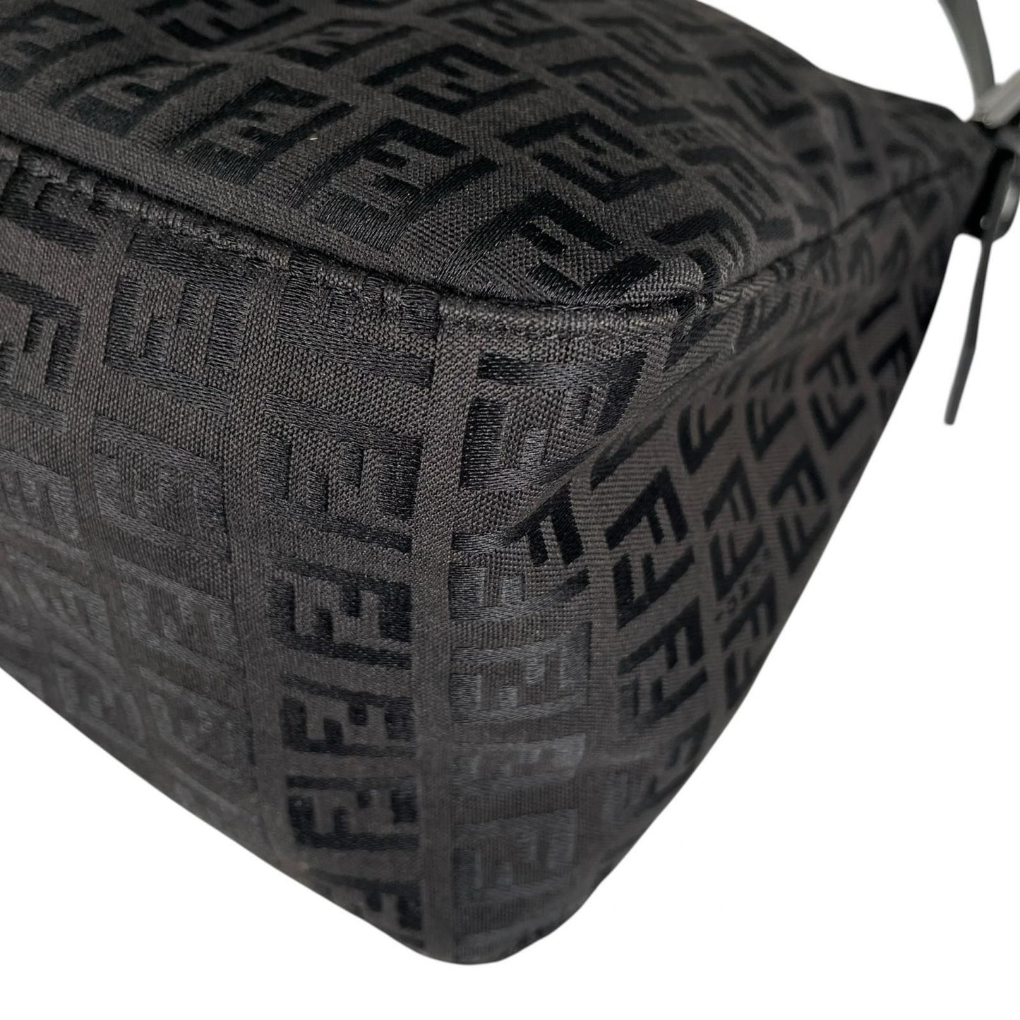 Fendi Zucchino Mamma Baguette Shoulder Bag Canvas Black — view 8
