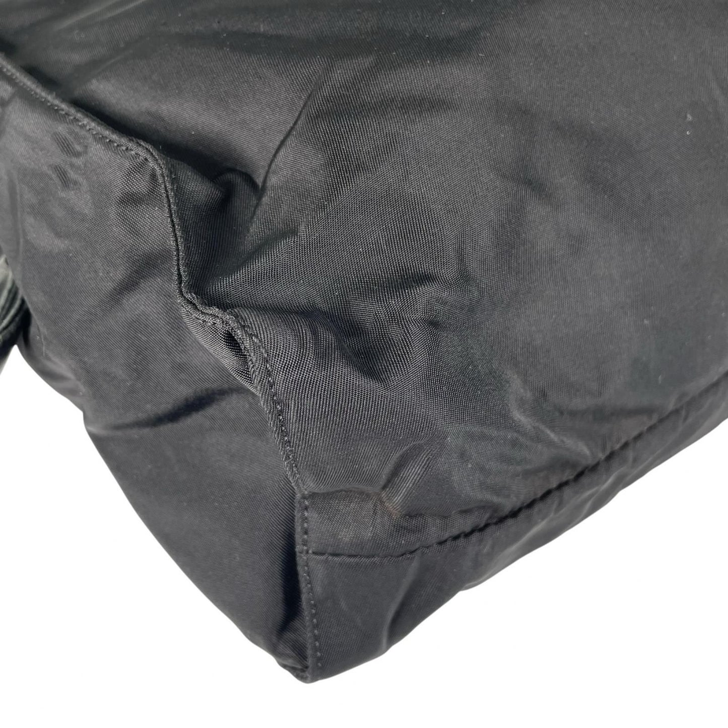 Prada Triangle Logo Tote Bag Nylon Black — view 8
