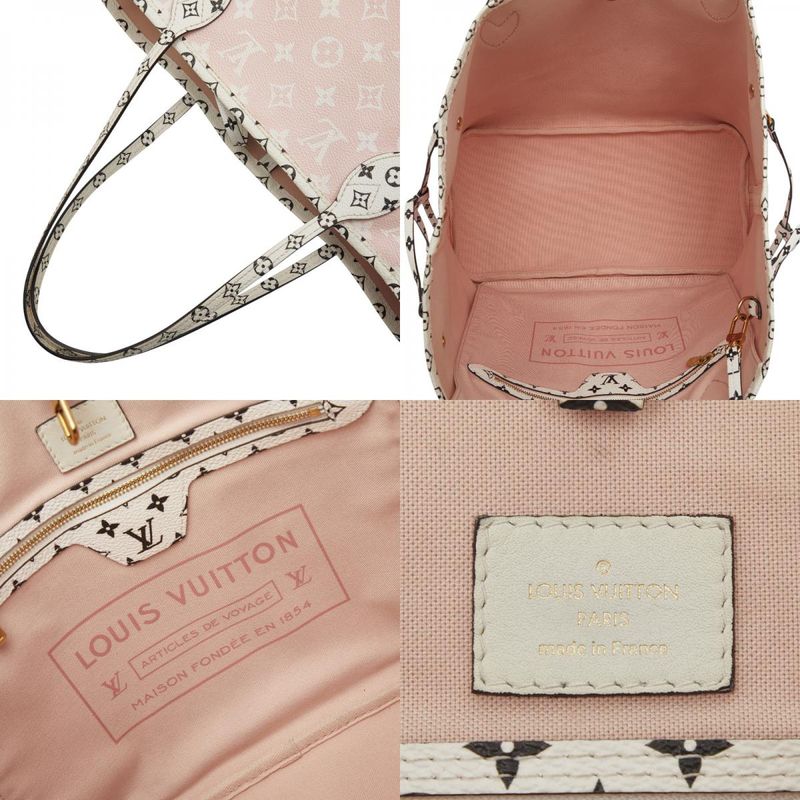 Louis Vuitton Monogram Giant Neverfull MM Tote Shoulder Bag Rouge Red Multicolor