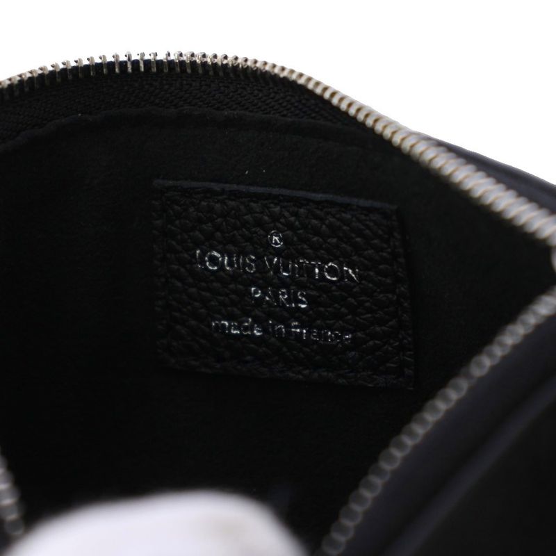 Louis Vuitton Pochette Cles Black Mahina Coin Case Noir KH