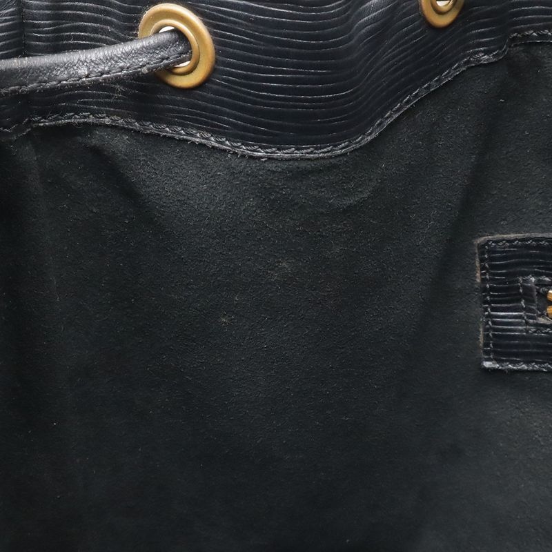Louis Vuitton Epi Noe Shoulder Bag Drawstring Noir Black Gold
