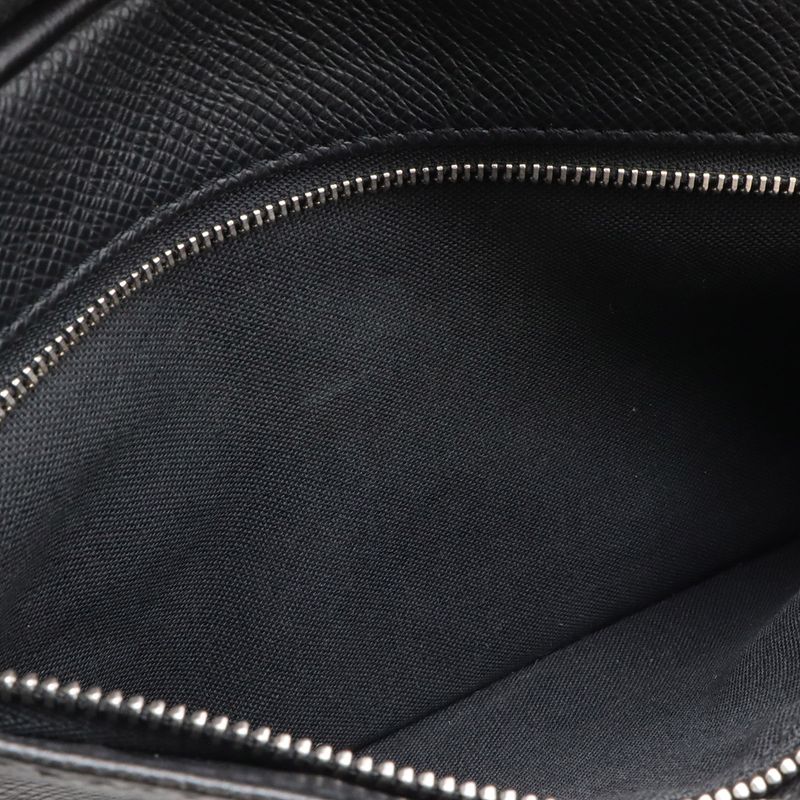 Louis Vuitton Taiga Clutch Handbag Leather Ardoise Black