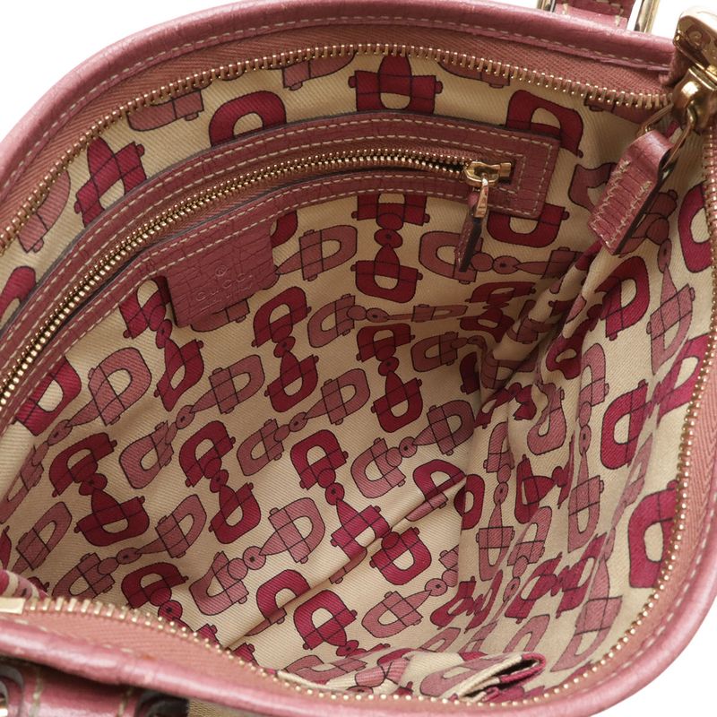 Gucci GG Canvas Sherry Line Shoulder Bag Crossbody Butterfly Charm Leather