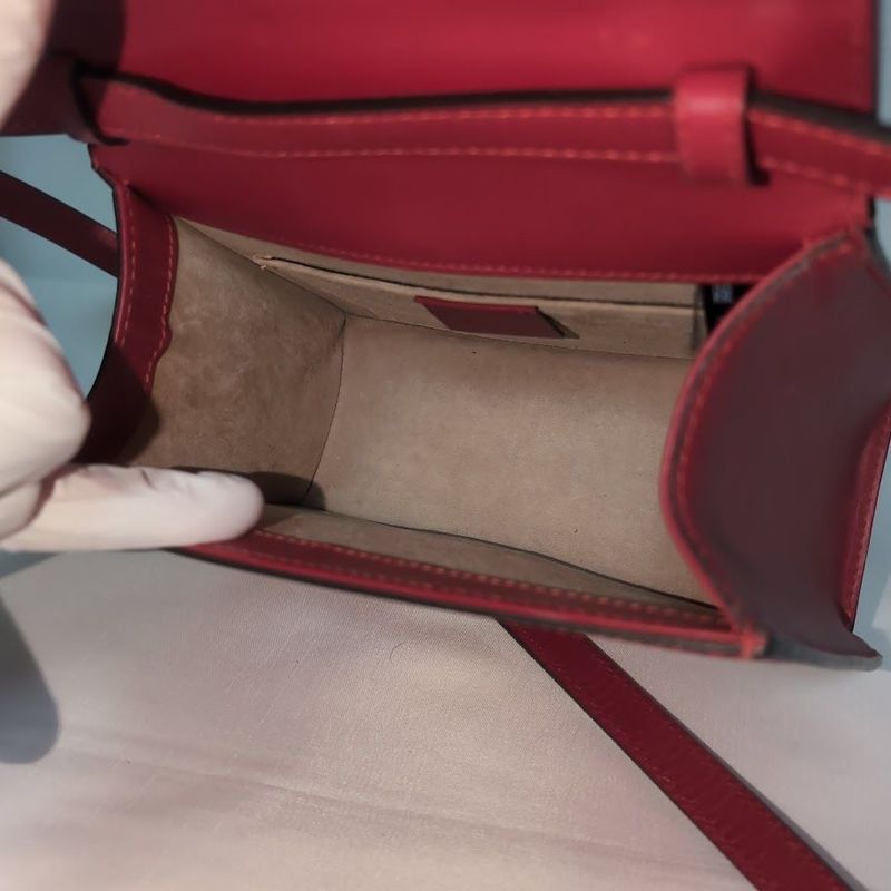 Gucci Sylvie Sherry Line Red Leather 2-Way Shoulder Bag