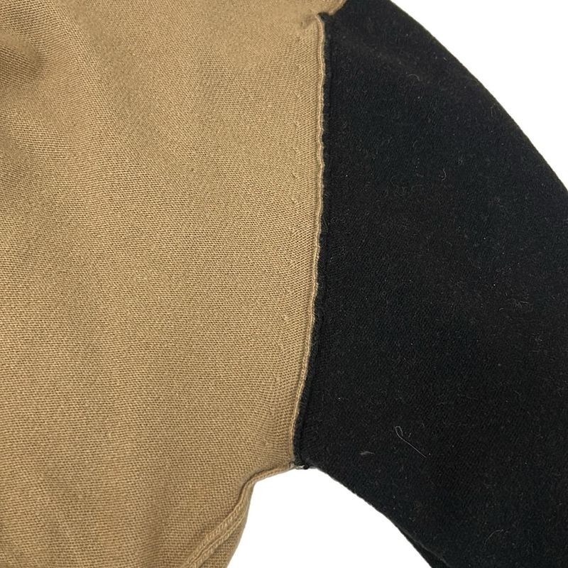 Chanel Long Sleeve Sweater 2 M Light Brown Black Ivory Clover Button Cashmere