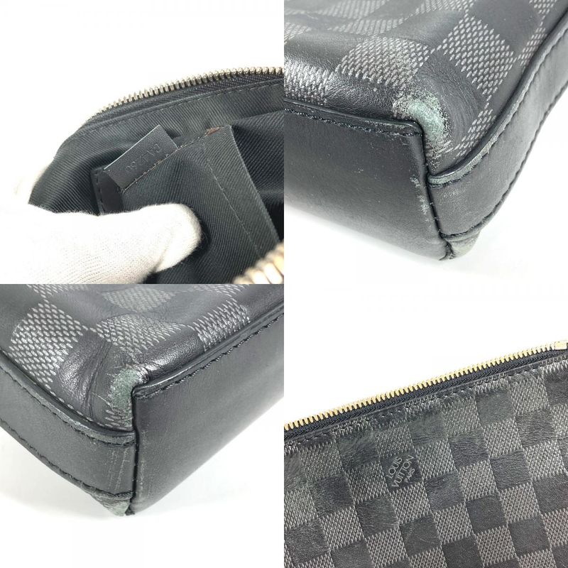 Louis Vuitton Shoulder Bag Discovery Messenger Damier Infini Leather Onyx Black