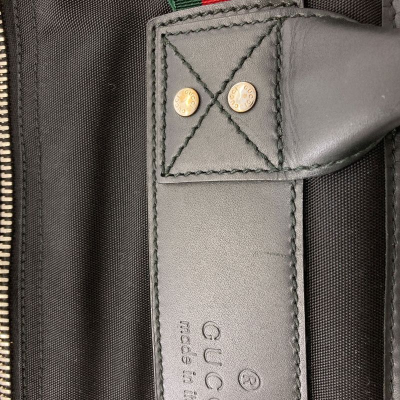 Gucci Logo Motif Boston Bag Canvas