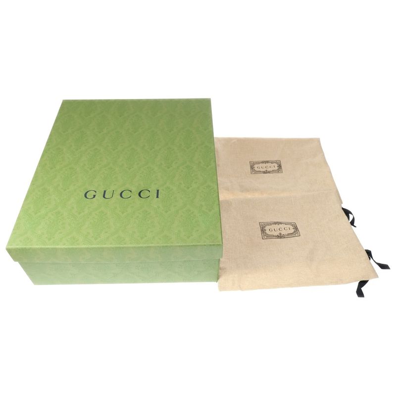 Gucci GG Canvas Leather Shackle Side Gore Boots