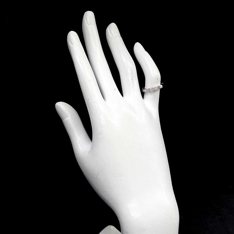 Cartier Maillon Panthere Ring 46 Diamond 18k WG White Gold 750