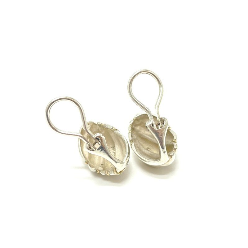 Tiffany & Co Earrings Twist Loop Dome Silver Gold