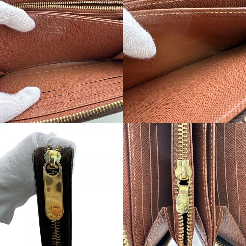 Louis Vuitton Zippy Wallet Monogram Leather Brown