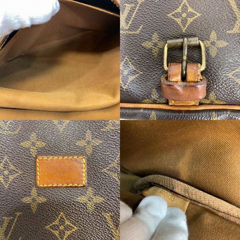 Louis Vuitton Saumur 30 Monogram Leather Shoulder Bag Brown