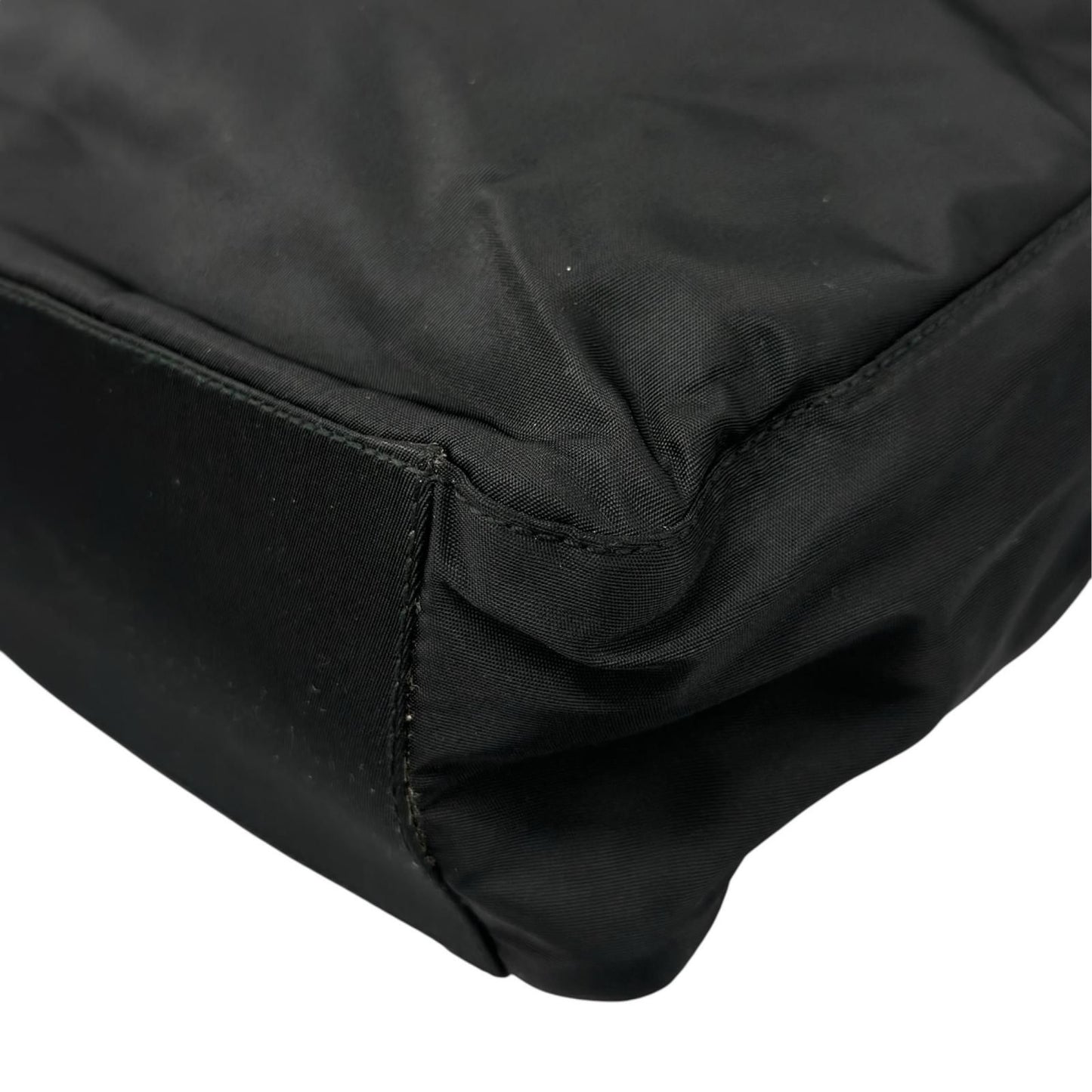 Prada Triangle Logo Tote Bag Nylon Black — view 8