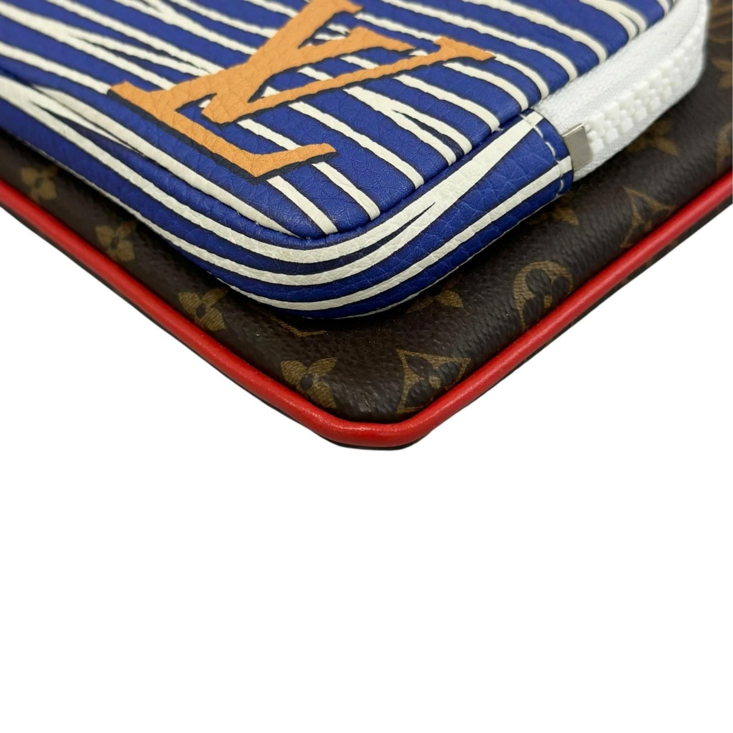 Louis Vuitton Patchwork Monogram Clutch Canvas Brown — view 8