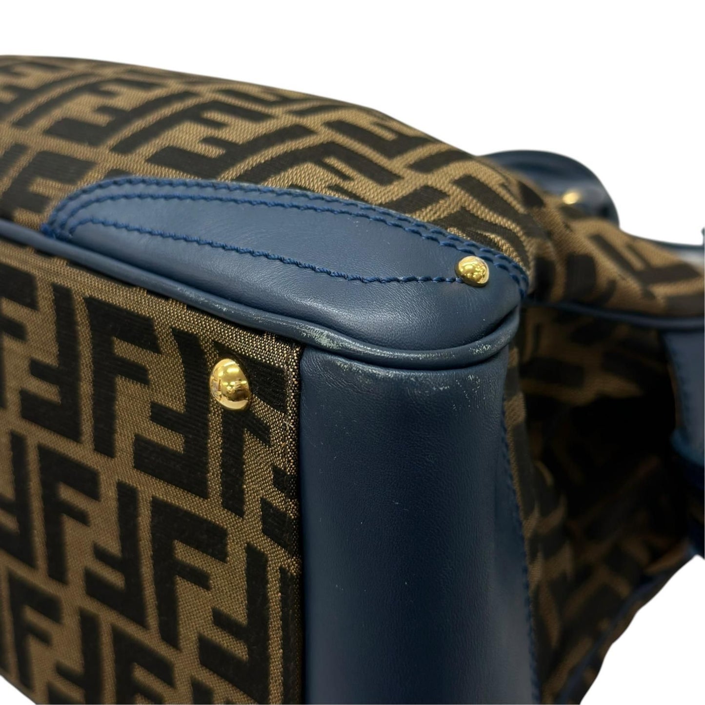 Fendi Zucca Handbag Canvas Leather Brown — view 8