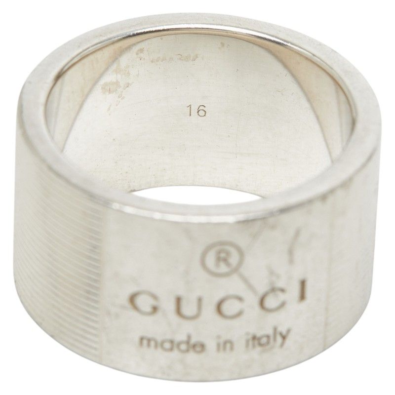Gucci Logo Ring Silver