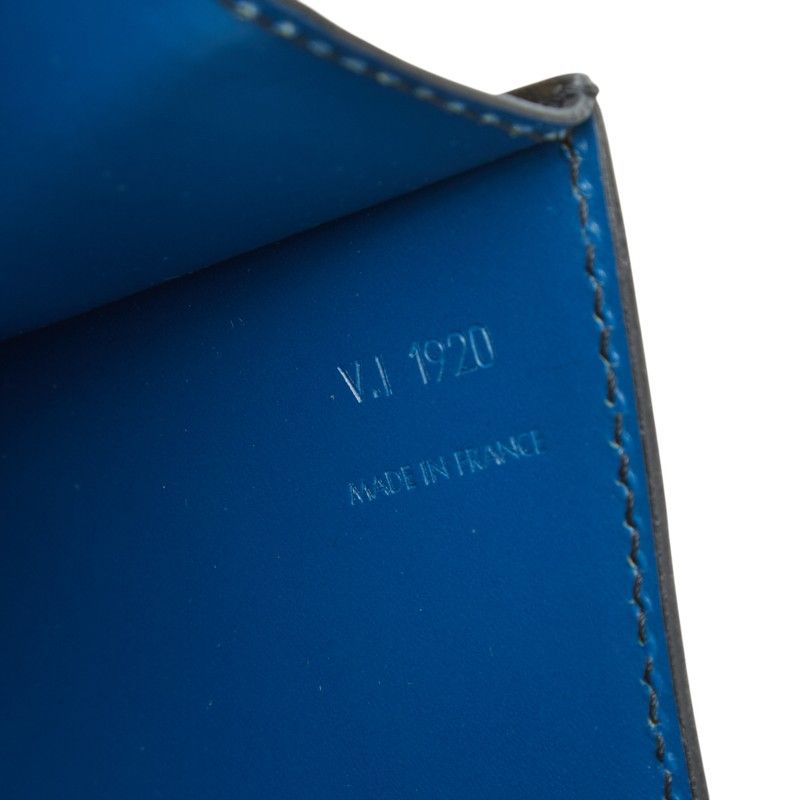 Louis Vuitton Epi Run Shoulder Bag Noir Black Blue Leather
