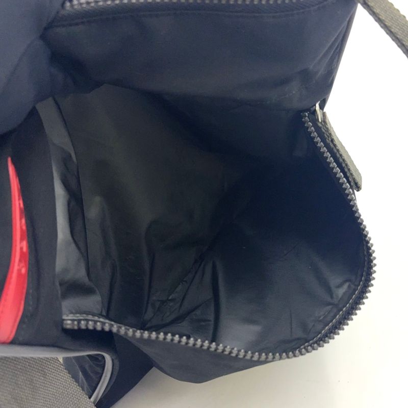 Prada Sports Nylon Black Shoulder Bag Silver
