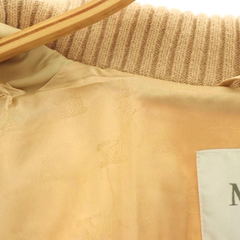 Max Mara Teddy Bear Bomber Jacket Zip Up 40 Beige