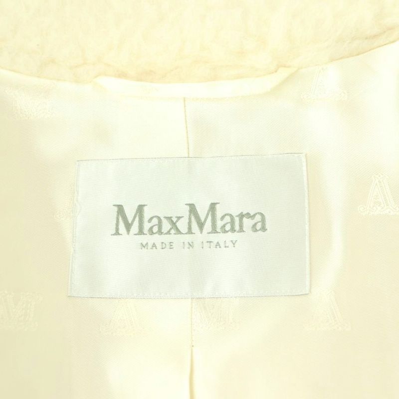 Max Mara Riga Teddy Bear Short Coat 34 Ivory