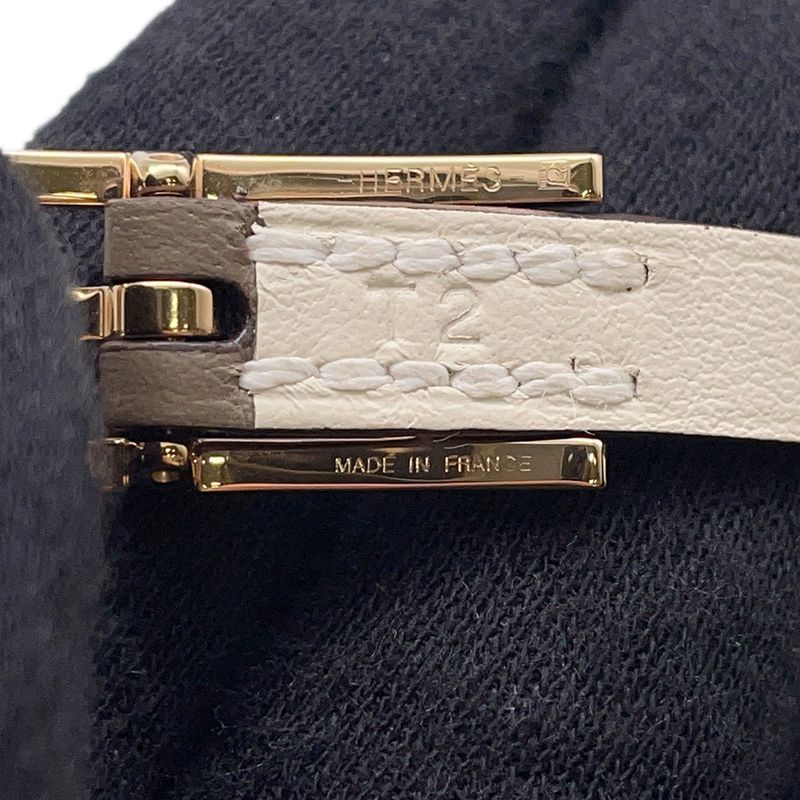 Hermes Behapi Double Tour Etoupe Nata Gold Swift T2 Bracelet