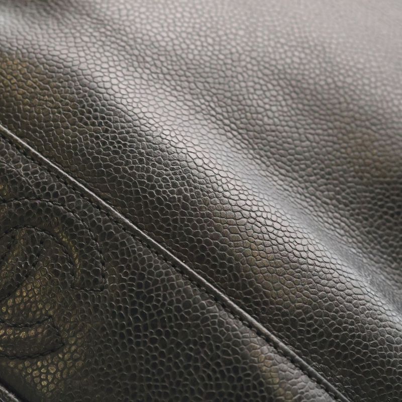 Chanel Triple Coco 2-Way Shoulder Bag Black Caviar Leather Gold