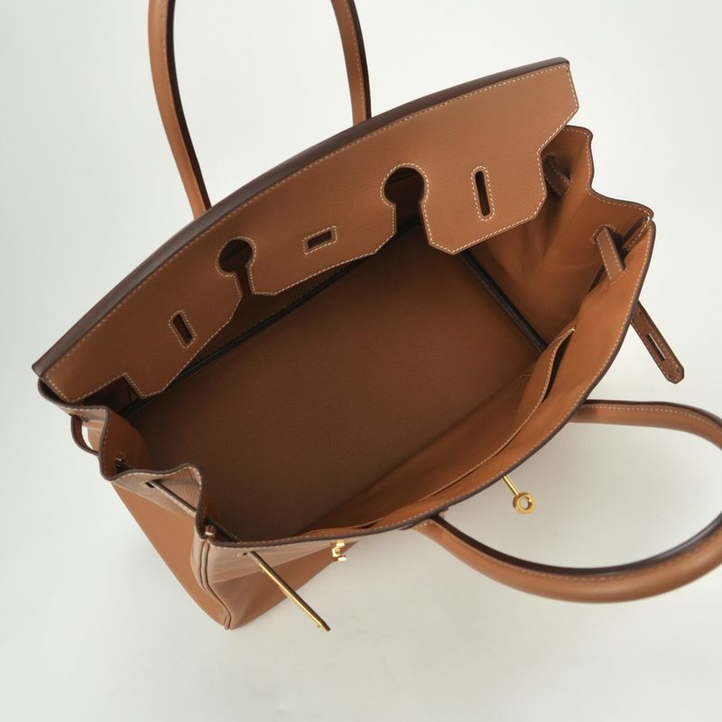 Hermes Birkin 35 Tote Courchevel Natural Brown