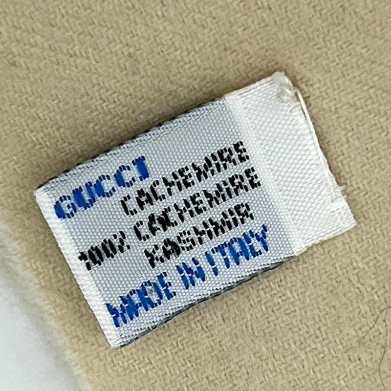 Gucci Beige Cashmere Large Shawl Scarf