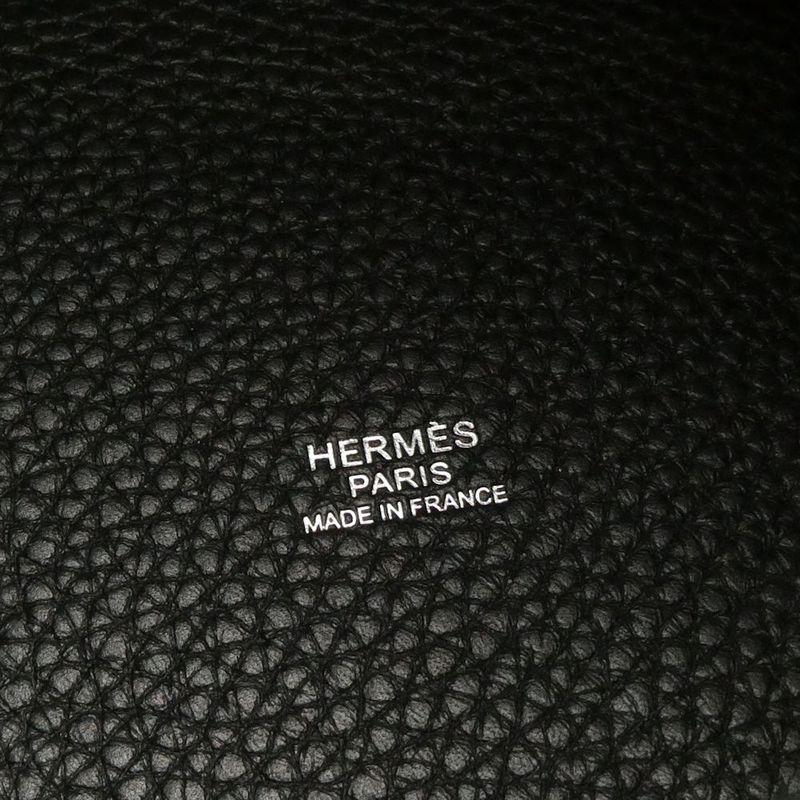 Hermes Picotin Lock PM Taurillon Clemence Handbag Silver Purse