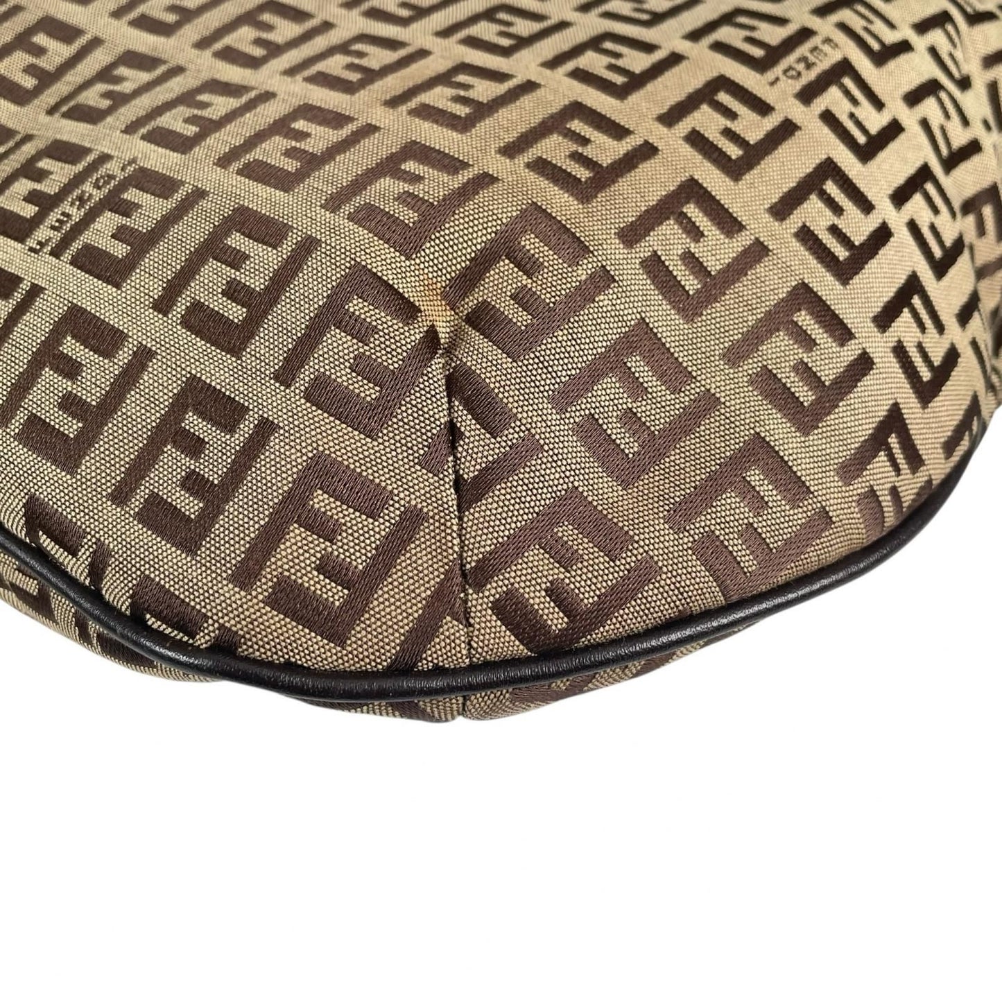 Fendi Zucchino Handbag Canvas Beige — view 8