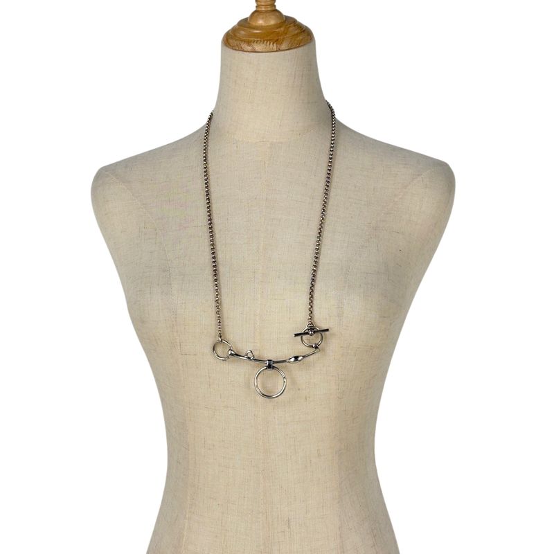 Hermes Mall de Brid Necklace Silver