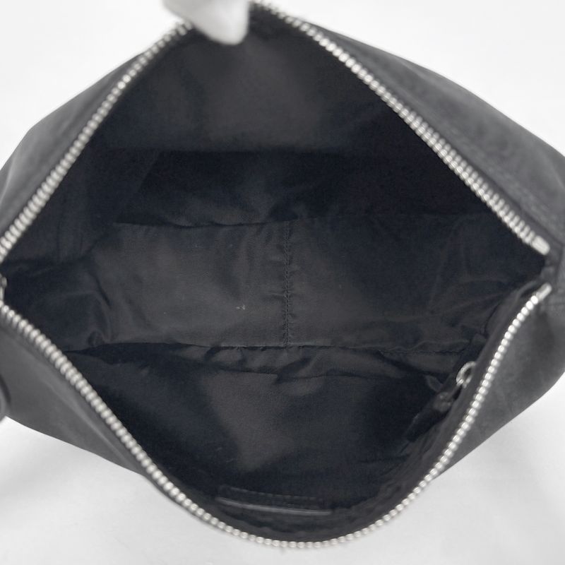 Dior Trotter Pattern Shoulder Bag Nylon Black